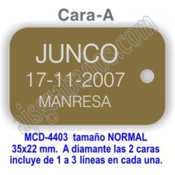 Placa aluminio DOBLE cara