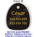 Placa mascotas DOBLE cara