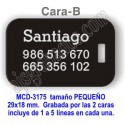 Placa mascotas DOBLE cara