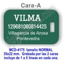 Placa mascotas DOBLE cara
