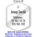 Placa mascotas DOBLE cara