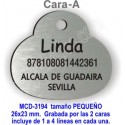 Placa mascotas DOBLE cara