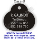 Placa mascotas DOBLE cara