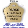 Placa mascotas DOBLE cara