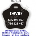 Placa mascotas DOBLE cara