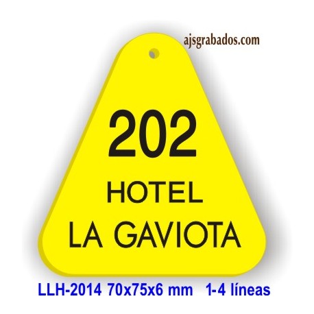 Placa llavero para Hotel