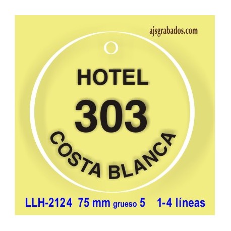 Placa llavero para Hotel