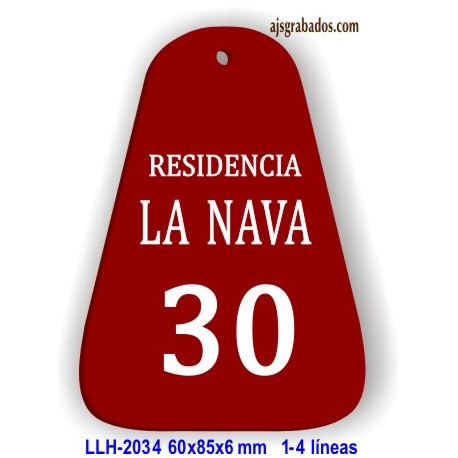 Placa llavero para Hotel