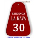 Placa llavero para Hotel