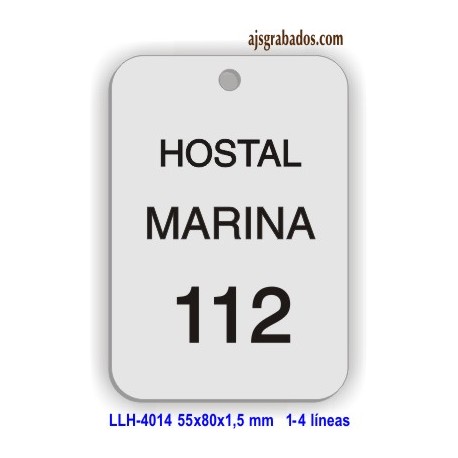 Placa llavero para Hotel