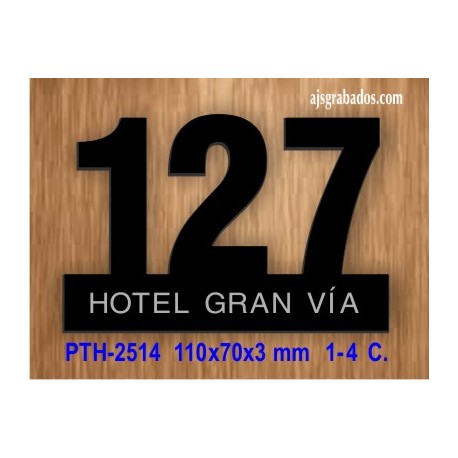 Placa habitaciones Hotel