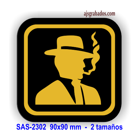 Placa servicios caballeros