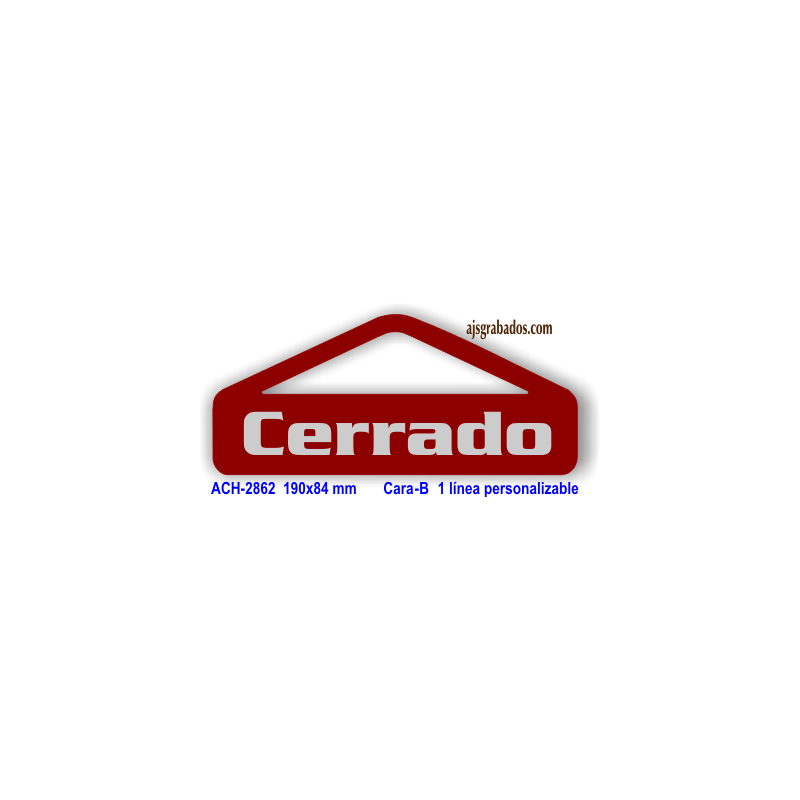 CARTEL ABIERTO-CERRADO VERDE-ROJO 21X9 CMS