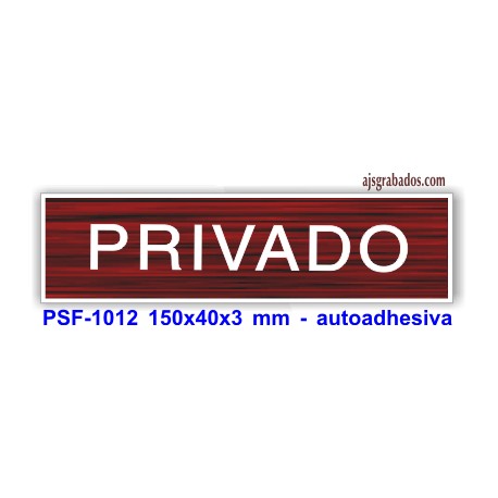 Placa standard grabada 