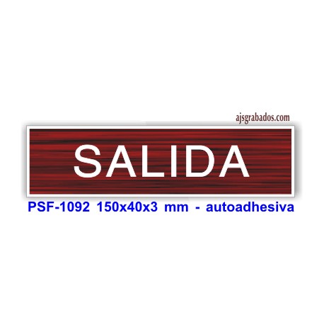 Placa standard grabada
