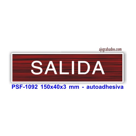 Placa standard grabada