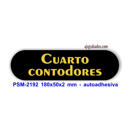 Placa standard rotulada