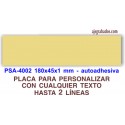 Placa comodín rotulada