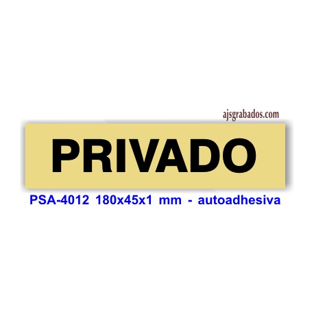 Placa standard rotulada