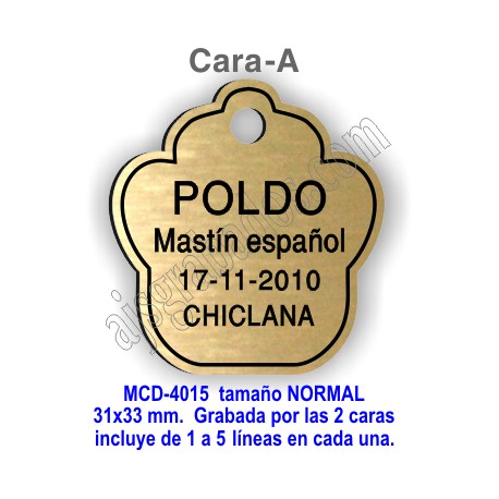 Placa mascotas DOBLE cara