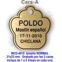 Placa mascotas DOBLE cara