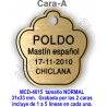 Placa mascotas DOBLE cara