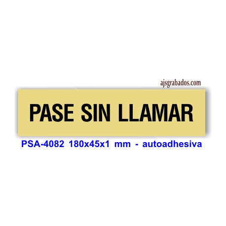 Placa standard rotulada