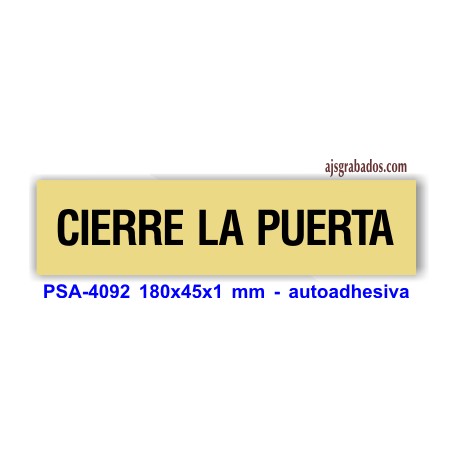 Placa standard rotulada