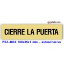 Placa standard rotulada