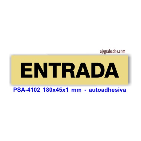 Placa standard rotulada