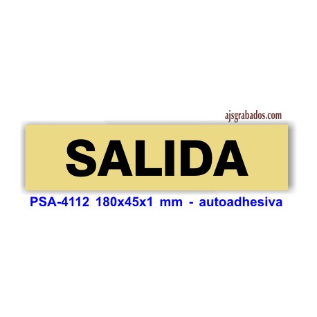 Placa standard rotulada