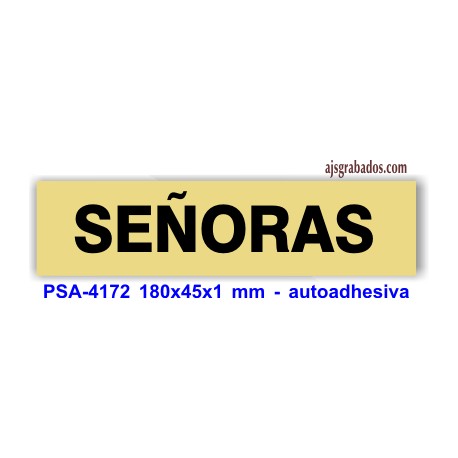 Placa standard rotulada