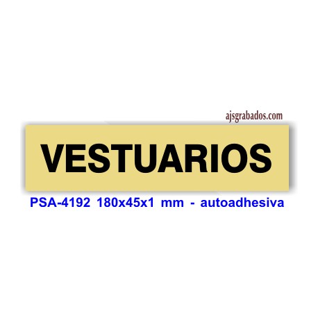 Placa standard rotulada