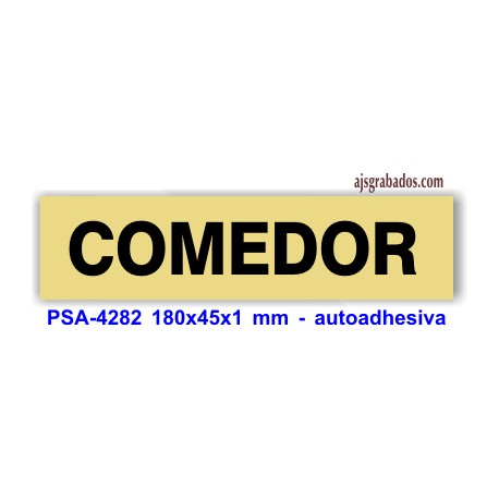Placa standard rotulada