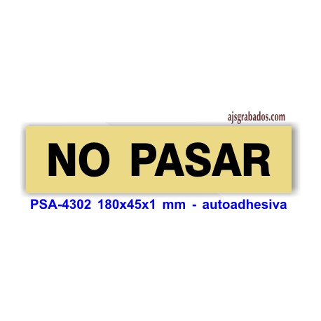 Placa standard rotulada