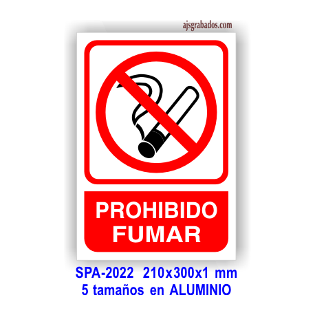 Señal PROHIBIDO FUMAR