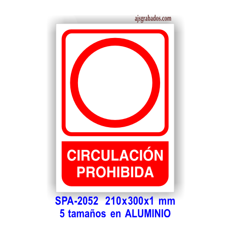 Señal circualción PROHIBIDA