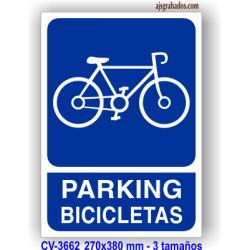 Placa parking bicicletas