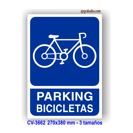 Placa parking bicicletas