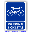 Placa parking bicicletas