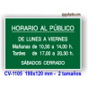 Placa horario grabado