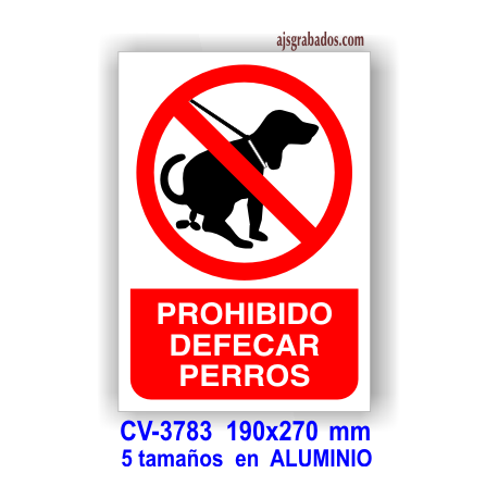 Prohibido defecar perros