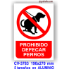 Prohibido defecar perros