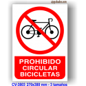 Prohibido bicicletas