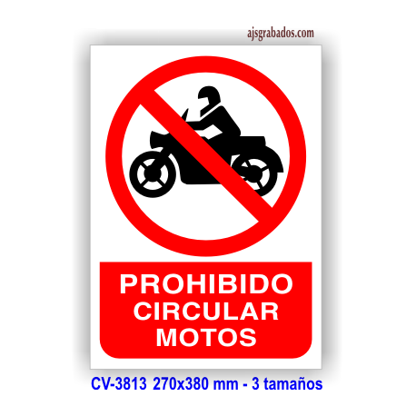 Prohibido circular motos