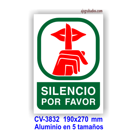 Placa SILENCIO por favor