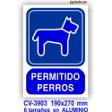 Placa PERMITIDO PERROS