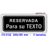 Placa para poner SU TEXTO