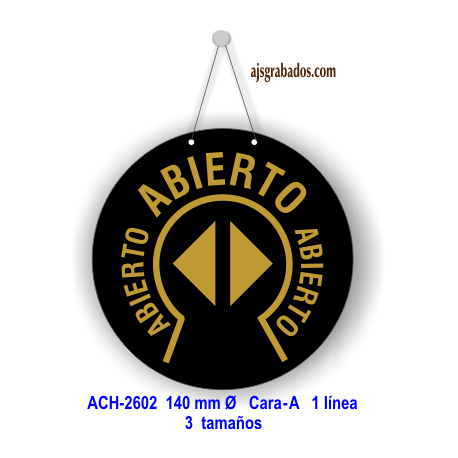 Placa Abierto-Cerrado en círculo