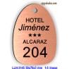 Placa llavero para Hotel